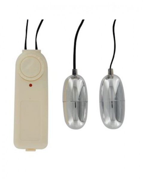 Twin Vibrating Bullets - Silver