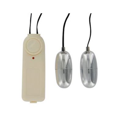 Twin Vibrating Bullets Silver