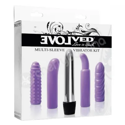 Purple Multi sleeve Vibrator Kit