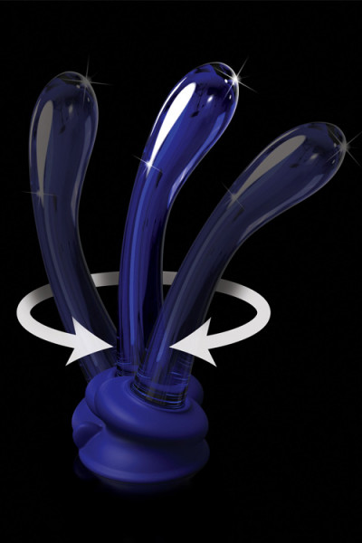 Pipedream 7.1" Curved Glass Wand Massager with Suction Base