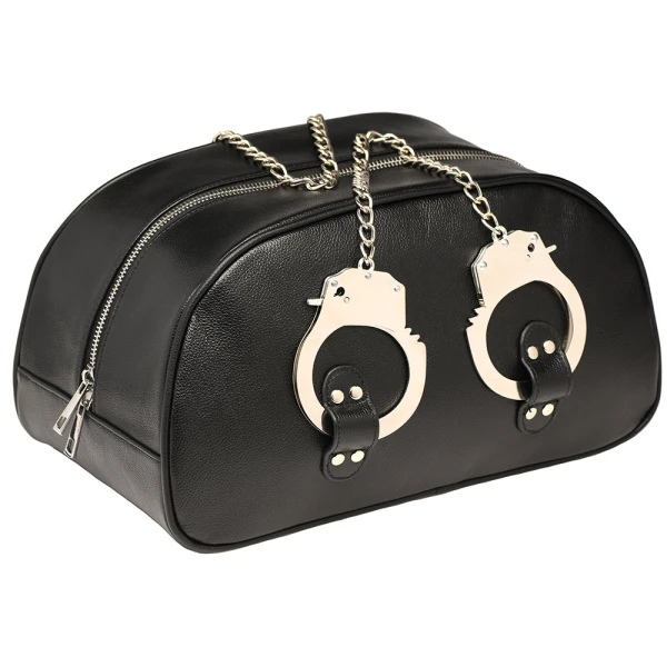 Cuffed and Loaded Travel Bag with Handcuff Handles