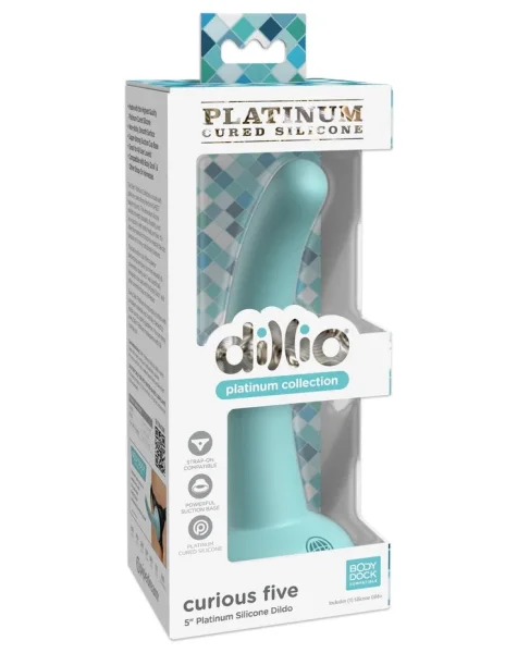 Dillio Platinum - Curious Five 5 Inch Dildo - Teal