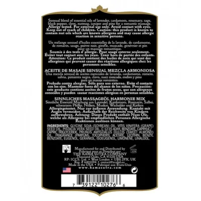 Kama Sutra Aromatics Massage Oil Harmony Blend 2oz