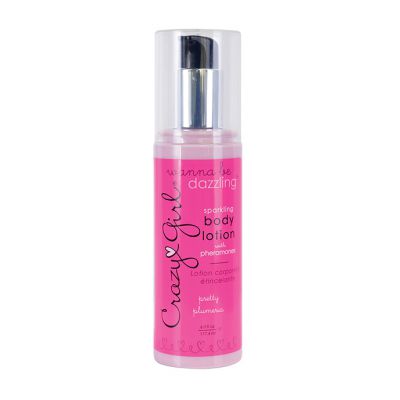 Crazy Girl Wanna Be Dazzling Sparkling Body Lotion Plumeria Pink 6 Oz