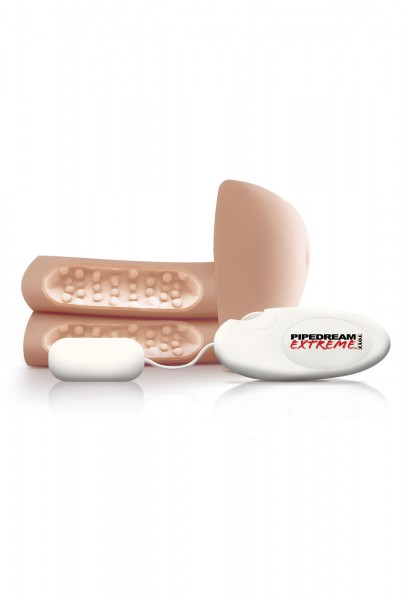 Vibrating D.P. Fuck Slut Stroker