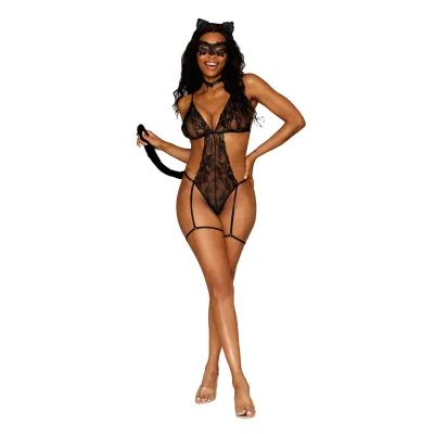 Frisky Kitty One Size Black