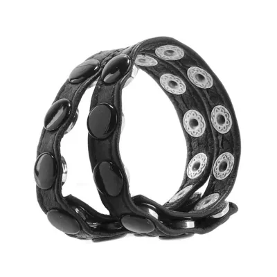 Rouge Leather Double Cockstrap