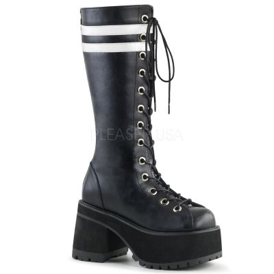 3 3 4 inches Heel 2 1 4 inches PF Knee High Boot Back Metal Zip