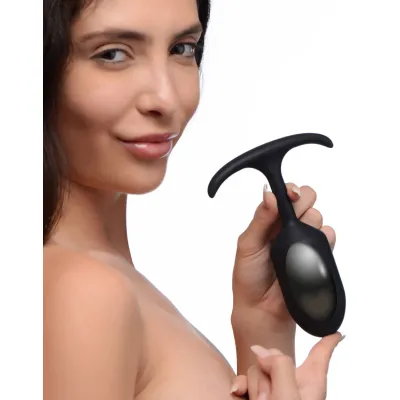 Premium Silicone Weighted Anal Plug Large
