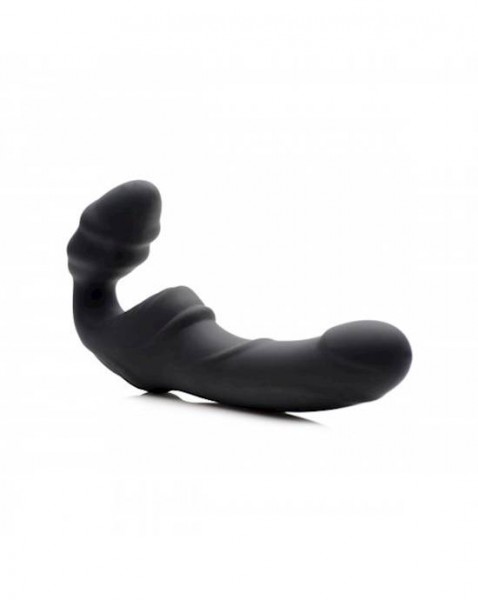 Slim Rider Strapless Vibrating Silicone Strap On - 8.5 Inches — image 2 of 14