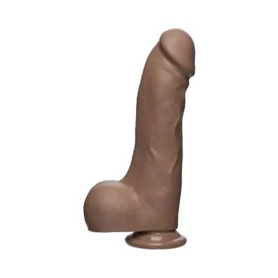 The Master D 10 5 Inch Firmskyn Dildo With Balls Brown 10 5 Inch