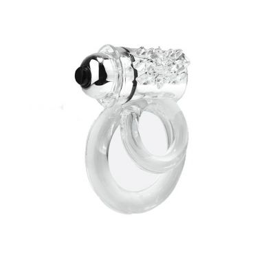 Doubleo 6 Vibrating Double Cock Ring Clear