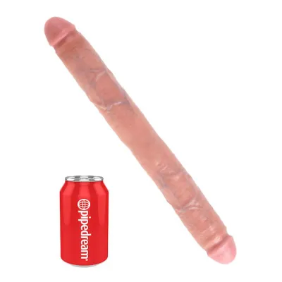 King Cock 16 Inch Thick Double Dildo Flesh 16 Inch