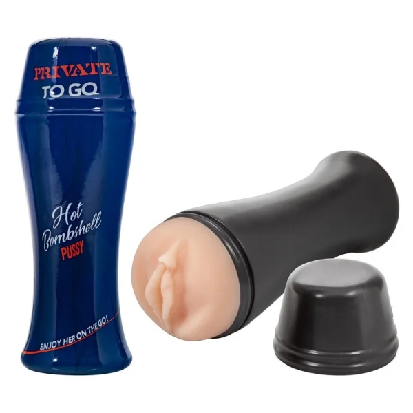 Private Hot Bombshell Vacuum Cup To Go Penis Masturbator By CalExotics