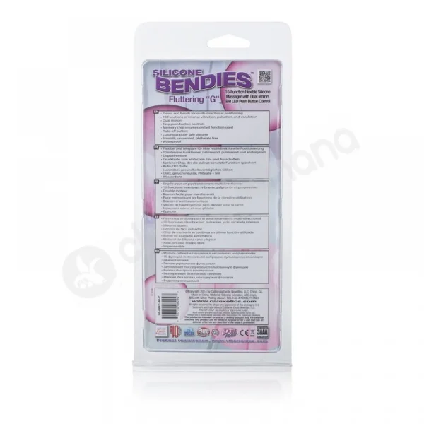 Silicone Bendies Fluttering 'G' Purple Vibrator