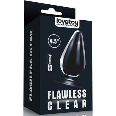Flawless Clear Anal Plug 4 5 Clear 11 5 cm Butt Plug