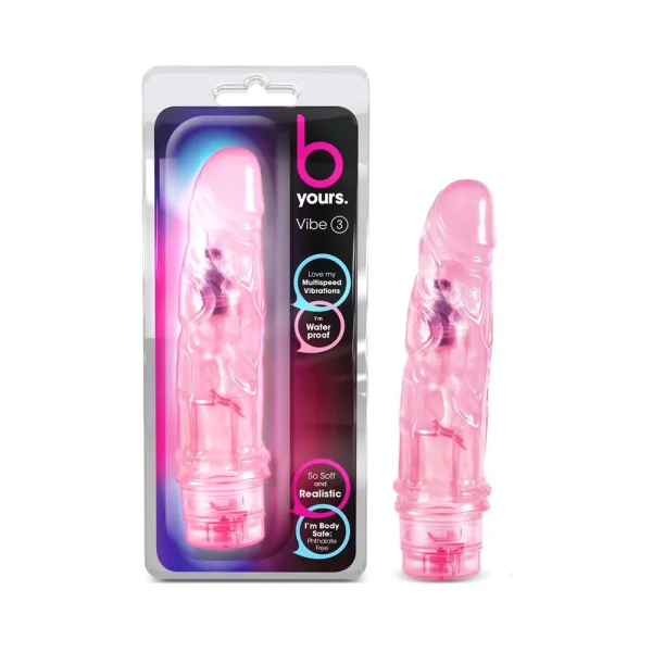 B Yours Cock Vibe 3 Pink Realistic Vibrating Dildo