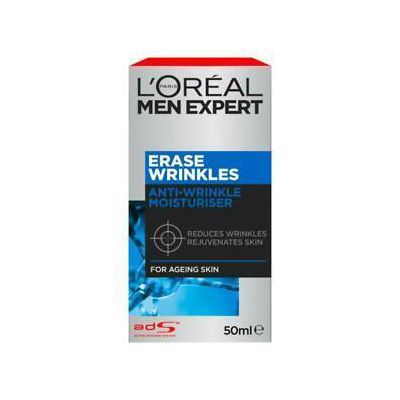 L Oreal Men s Expert Erase Wrinkles Moisturising Cream 50ml