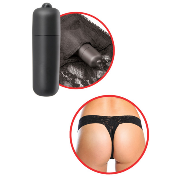 Fetish Fantasy Hanky Spank Me Vibrating Panties - Black