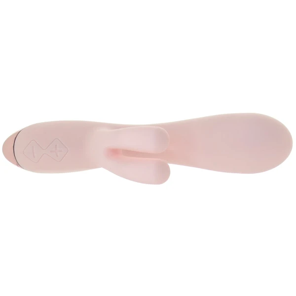 Elora Rechargeable Waterproof Silicone Rabbit Style Dual Stimulation Vibrator By Blush - Pink