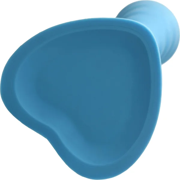 Simply Sweet Ribbed 7" Silicone G-Spot Suction Cup Dildo - Blue