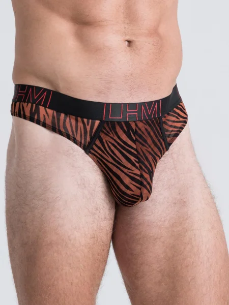 LHM Tiger Stripe Mesh Thong
