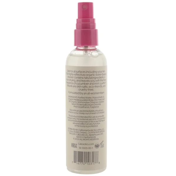 LuvMor Naturals Cucumber Mint Body-Safe Toy Cleaner By CalExotics - 4 oz