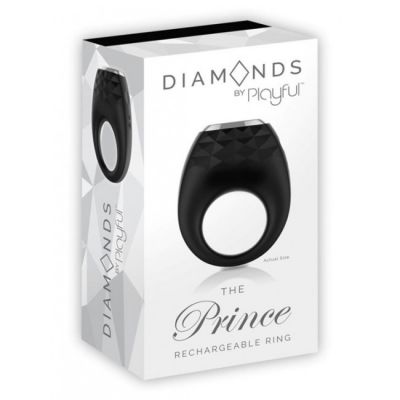 Diamonds The Prince Rechargeable Cock Ring Black