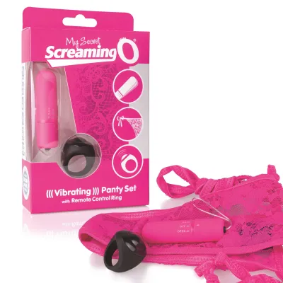 My Secret Screaming O Vibrating Panty Set Pink Each