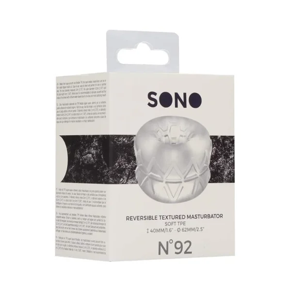 Sona N0. 92 - Reversible Textured Masturbator Clear