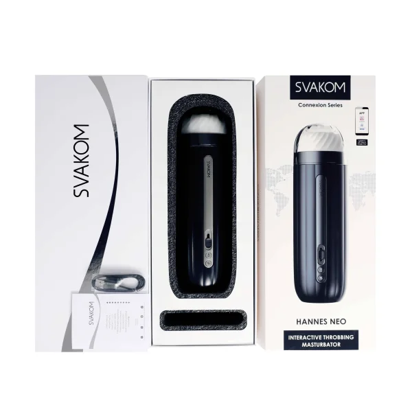SVAKOM HANNES NEO Powerful Throbbing App Enabled Interactive Penis Masturbator