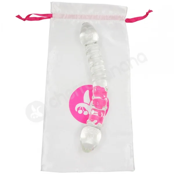 Crystal Pleasures Glass Spiral Temptation Double Dildo