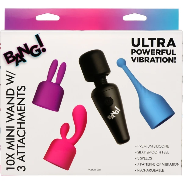 Bang! Mini Wand and Silicone Attachment Set