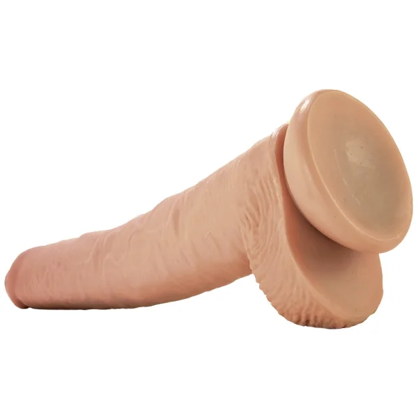 King Cock 14" Suction Cup Dildo With Balls - Caramel