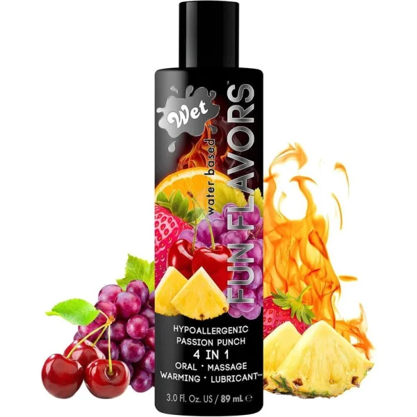 Wet Fun Flavors Passion Punch Warming Water-Based Lube | 3oz