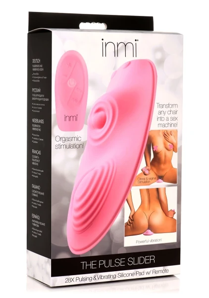 The Pulse Slider 28X Pulsing & Vibrating Silicone Pad W/ Remote