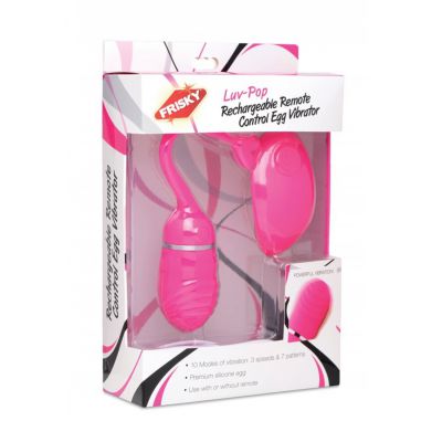 Luv Pop Rechargeable Remote Control Egg Vibrator Pink Vibrating Love Egg