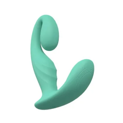 G Spot Vibrators Loveline Bliss 10 Speed Dual Motor Vibe Sealed Silicone Rechargeable Submersible Green