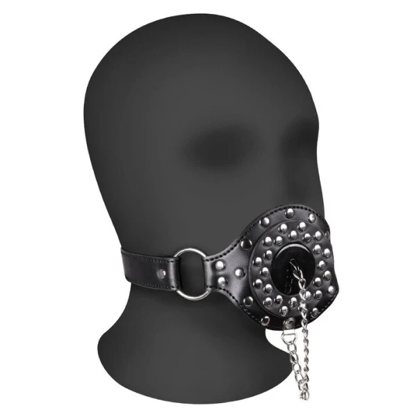 Ouch! Open Mouth Gag with Plug Stopper