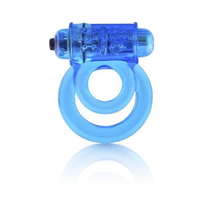 Double O 6 Speed Vibrating Cock Ring Blue