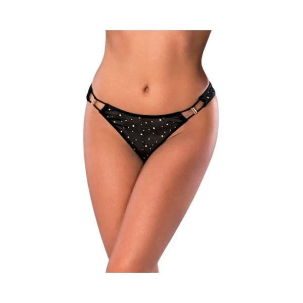 Women's Lingerie: Magic Silk Glitz & Glam Tanga Black L/xl