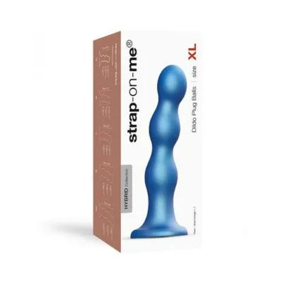 Strap on me Dildo Plug Balls Xl Metallic Blue