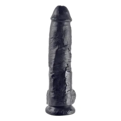 King Cock Suction Cup Dildo Black 10 Inch