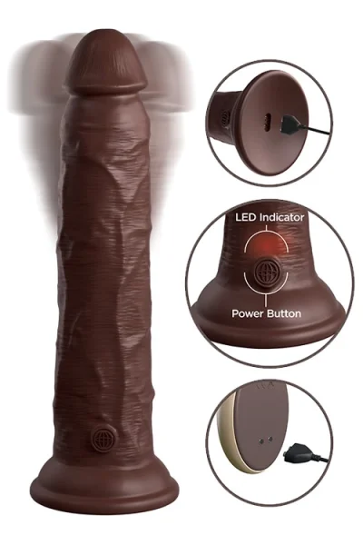 Pipedream King Cock Elite Dual Density Vibrating 9" Silicone Dildo