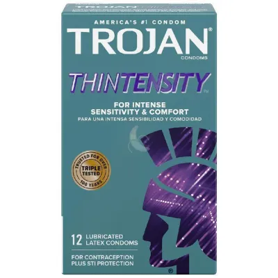 Trojan Thintensity Condoms 12 Pack Ultra Thin