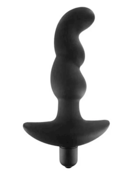Onyx Vibrating Silicone Anal Plug Black