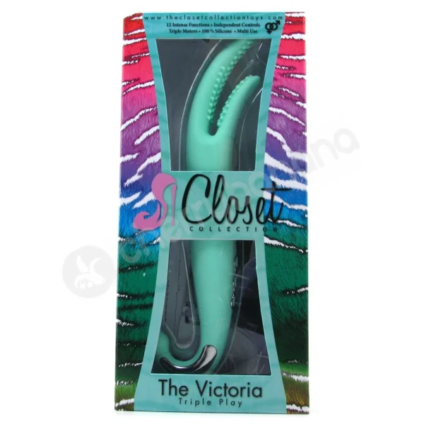 The Victoria Triple Play Turquoise Vibrator