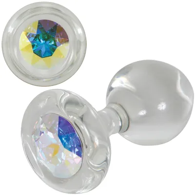 Aurora Borealis Glass Butt Plug By Crystal Delights