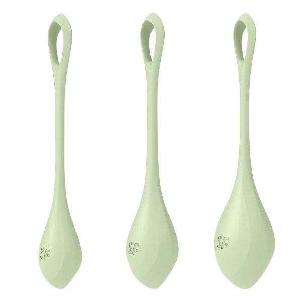 Satisfyer Yoni Power Balls 2 Green 3 Pc Set
