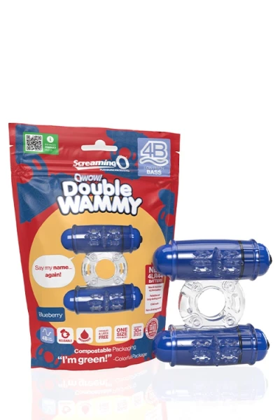 Screaming O Double Wammy Stretchy Bass Vibrating Cock Ring
